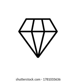 Diamante, icono de boda. Línea simple, contorno vectorial elementos de iconos matrimoniales para ui y ux, sitio web o aplicación móvil