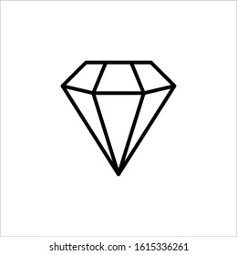 Diamond Wedding Isolated On White Background In Vector Icon Solid Eps10

