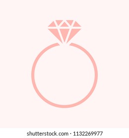 Diamond wedding ring graphic illustration