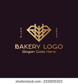 Diamond Wheat Bakery Logo Design