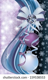 Diamond winter greeting banner, vector illustration 