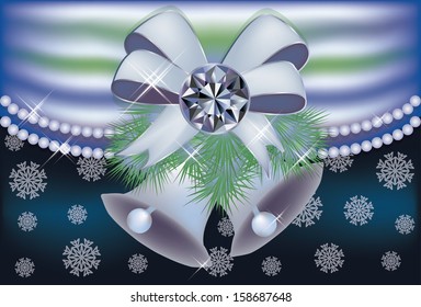 Diamond winter greeting card, vector illustration 