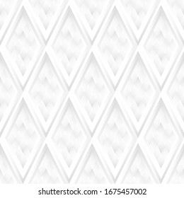 Diamond Wipwup Texture Seamless Pattern. Vector Abstract Elegant white and grey Background. Art style can be used in cover design, book design, poster, cd cover, flyer, website. Vector.