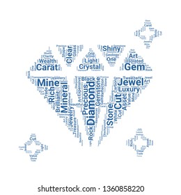 diamond word cloud. tag cloud about diamond.