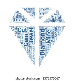 diamond word cloud. tag cloud about diamond