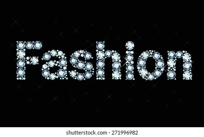 Diamond word fashion 