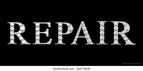 diamond words online.Vector illustration.