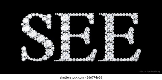 diamond words online.Vector illustration.