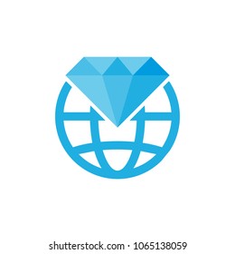 Diamond World Logo Icon Design
