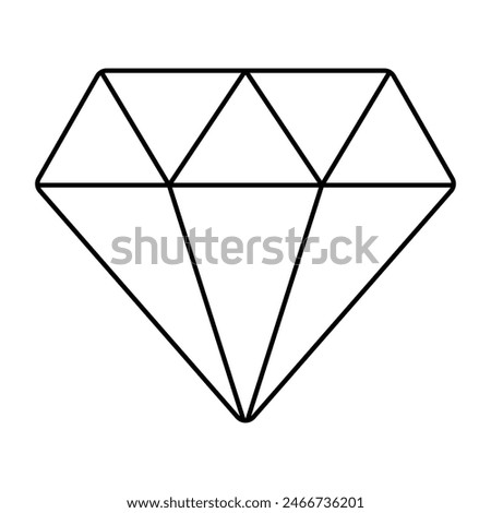 diamond y2k element line icon. vector illustration.