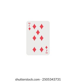 Diamonds 7, playing card, vector design