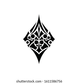 Diamonds ace poker card in modern design with shadow under. Card game illustration. Vintage playing card. Ace of Diamonds with illustrated diamond. Ace of Diamonds - Vector