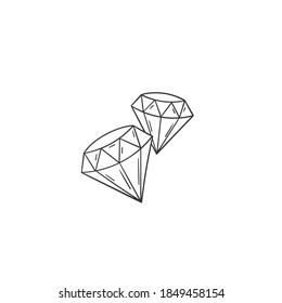 Diamonds. Can be used as a sketch of a tattoo.