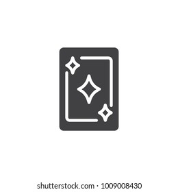 Diamonds card icon vector, filled flat sign, solid pictogram isolated on white. Casino playing card symbol, logo illustration.
