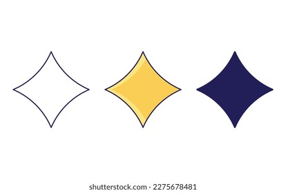 Diamonds Card line and solid illustration icon