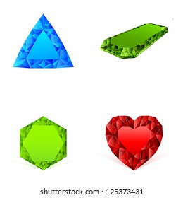 diamonds in different colors set
