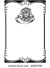 Diamonds Enduring Endearing - Ad Frame - Retro Clip Art