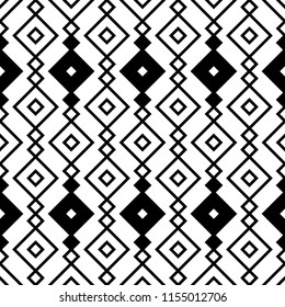 Diamonds. Ethnic pattern. Tribal motif. Rhombuses ornate. Embroidery ornament. Geometric figures background. Digital paper abstract, textile print, surface texture, web design. Seamless vector art.
