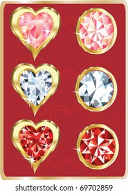 diamonds and hearts