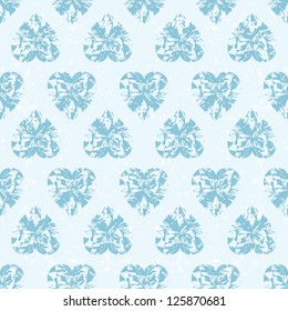 Diamonds Hearts Retro seamless Pattern. Vector illustration EPS 10