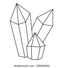 Diamonds icon. Outline illustration of diamonds vector icon for web