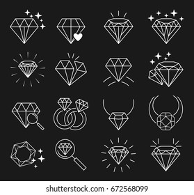 Diamonds icon set