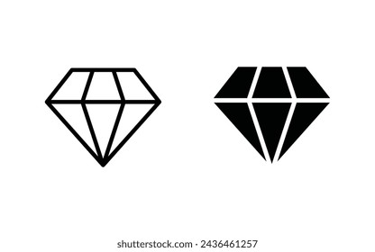diamonds icon set. diamond collection icon vector illustration 