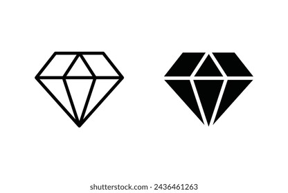 conjunto de iconos de diamantes. colección de diamantes icono ilustración vectorial 