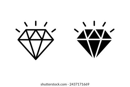 diamonds icon set. diamond collection icon vector illustration 