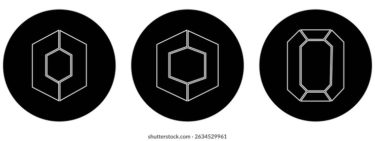 diamonds icon set. diamond collection icon vector illustration . Gemstone symbol. Diamond Icon Collection.