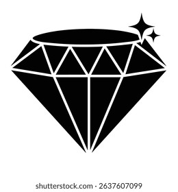 Diamonds icon set, Gemstone diamond collection