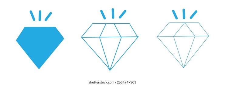 Diamonds Icon Set Vector Design.