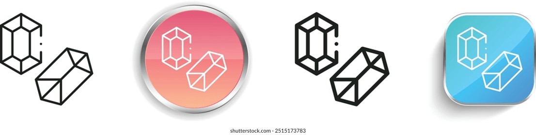 diamonds icon. Thin Linear, Regular and Button Style Design Isolated On White Background