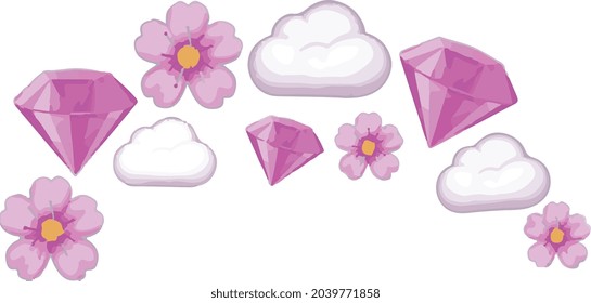 Icono de diamantes, vectores de arte