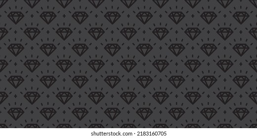 Diamonds illustration background. Seamless pattern. Vector. 
