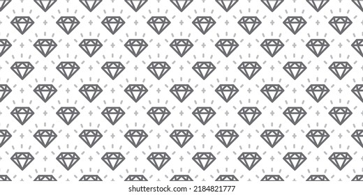 Diamonds illustration background. Seamless pattern. Vector. 