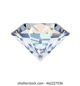 Diamonds, jewelry, gemstone. Isolated vector illustration on white background.