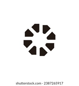 Diamonds letter o geometric symbol simple logo vector