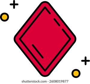 Diamonds Line vector Icon Design
