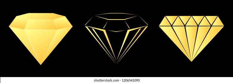 Diamonds logo set