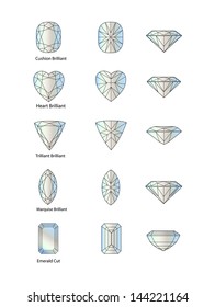 Diamonds mix shaped