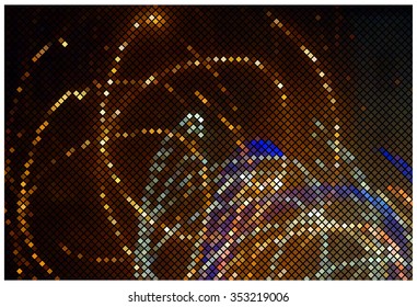 Diamonds mosaic vector abstract colorful background. Motion lighting effect vector background.