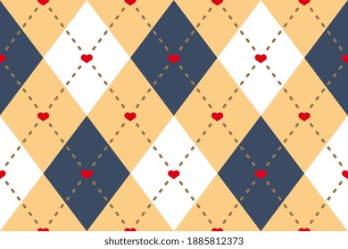 Diamonds motif cute baby pattern traditional argyle geometric ornament. Minimalist background simple geo all over print block for kids fashion textile, towel, shirt fabric, interior wallpaper, cards.