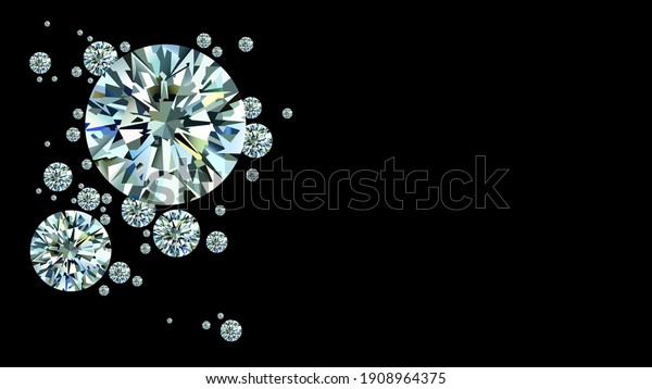 diamantes sobre fondo negro minimalismo y vector de stock libre de regalías