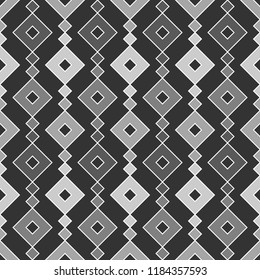 Diamonds pattern. Rhombuses ornament. Ethnic, tribal motif. Geometric figures background. Digital paper, textile print, surface texture, web design, abstraction backdrop, wallpaper. Seamless abstract.