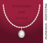 diamonds and pearls necklace and big diamond necklace Jewelry for girls fashion style women diamonds chain or peal chain with the dark red background, wedding or valentine day gift for the bride