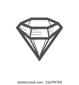 Diamonds, precious. Vector, contour icon