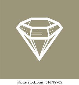 Diamonds, precious. Vector, contour icon