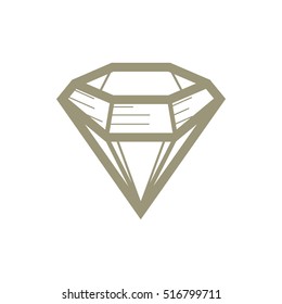 Diamonds, precious. Vector, contour icon