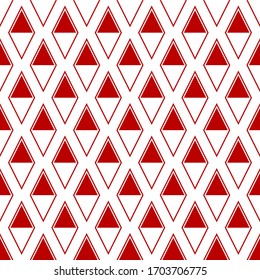 Diamonds, rhombuses, lozenges, tiles seamless pattern. Retro motif. Tribal wallpaper. Geometric image. Ethnic ornate. Folk ornament. Geometrical background. Ethnical textile print. Abstract vector.